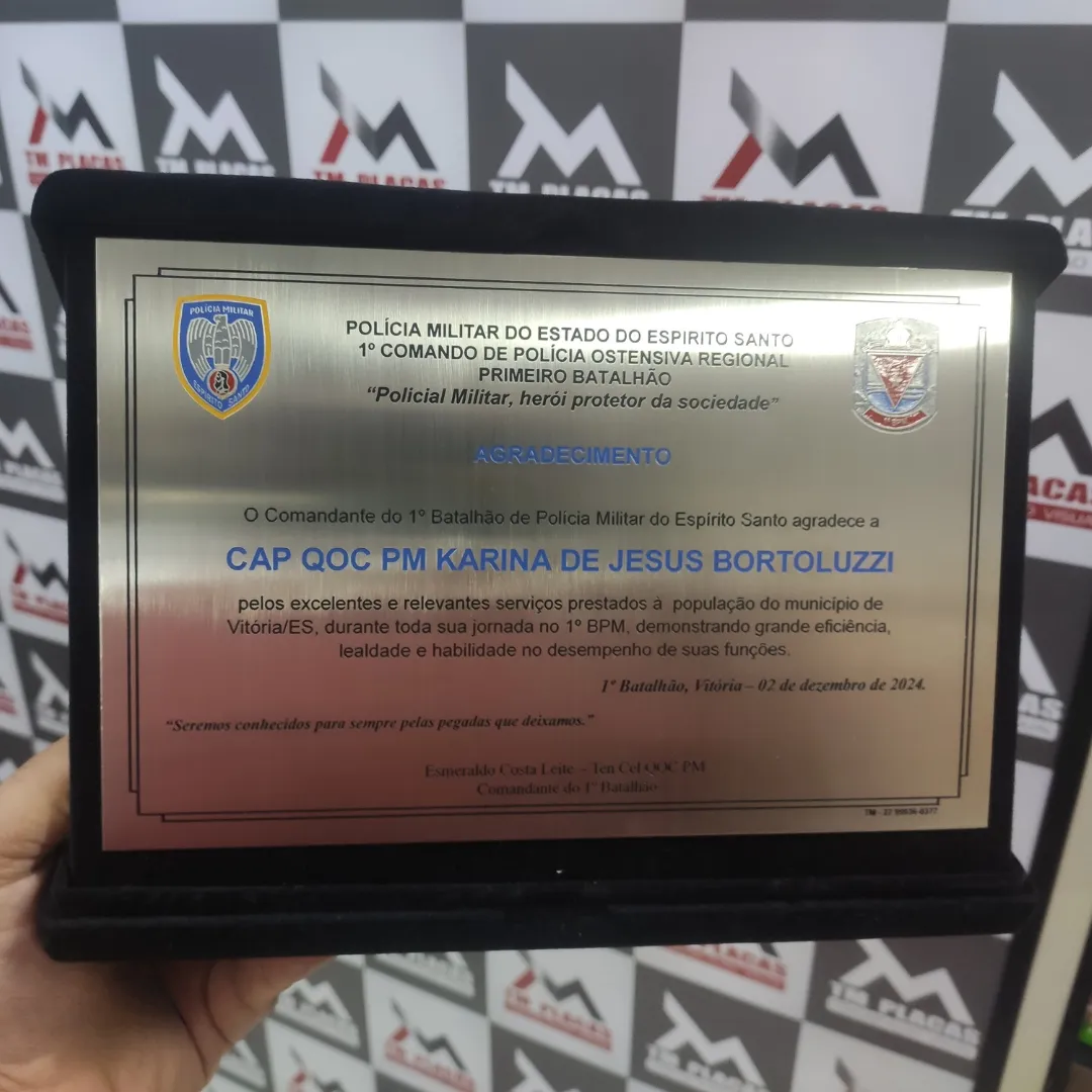 Placa em Inox 3